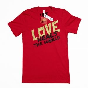 Shine - Red T-Shirt | 'Love Heals The World'